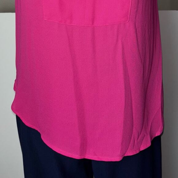 J. Crew Drapey cap-sleeve top Women's size XXS Fuchsia Dark Pink - Picture 13 of 16